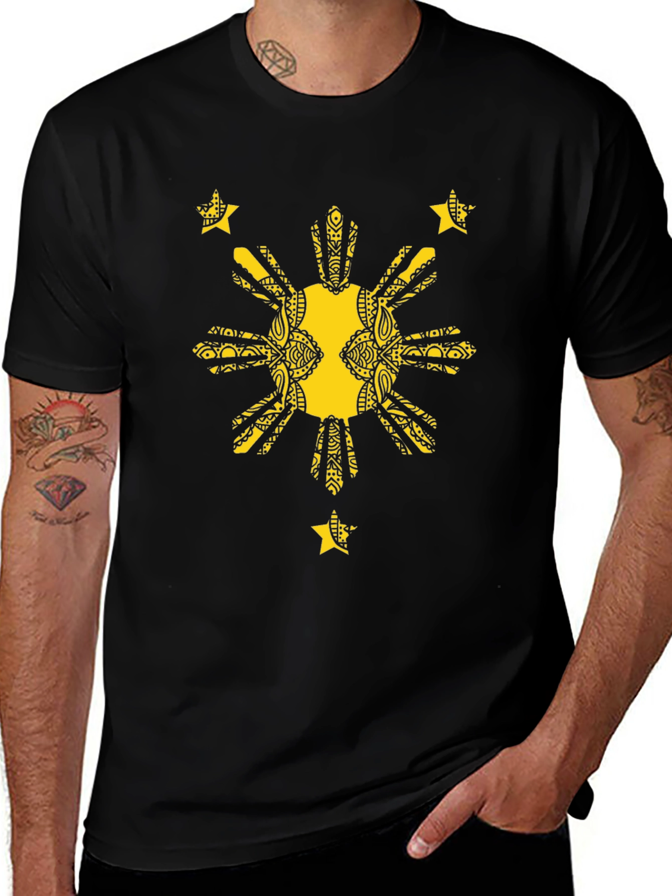 Filipino Pride Graphic Tee - Black