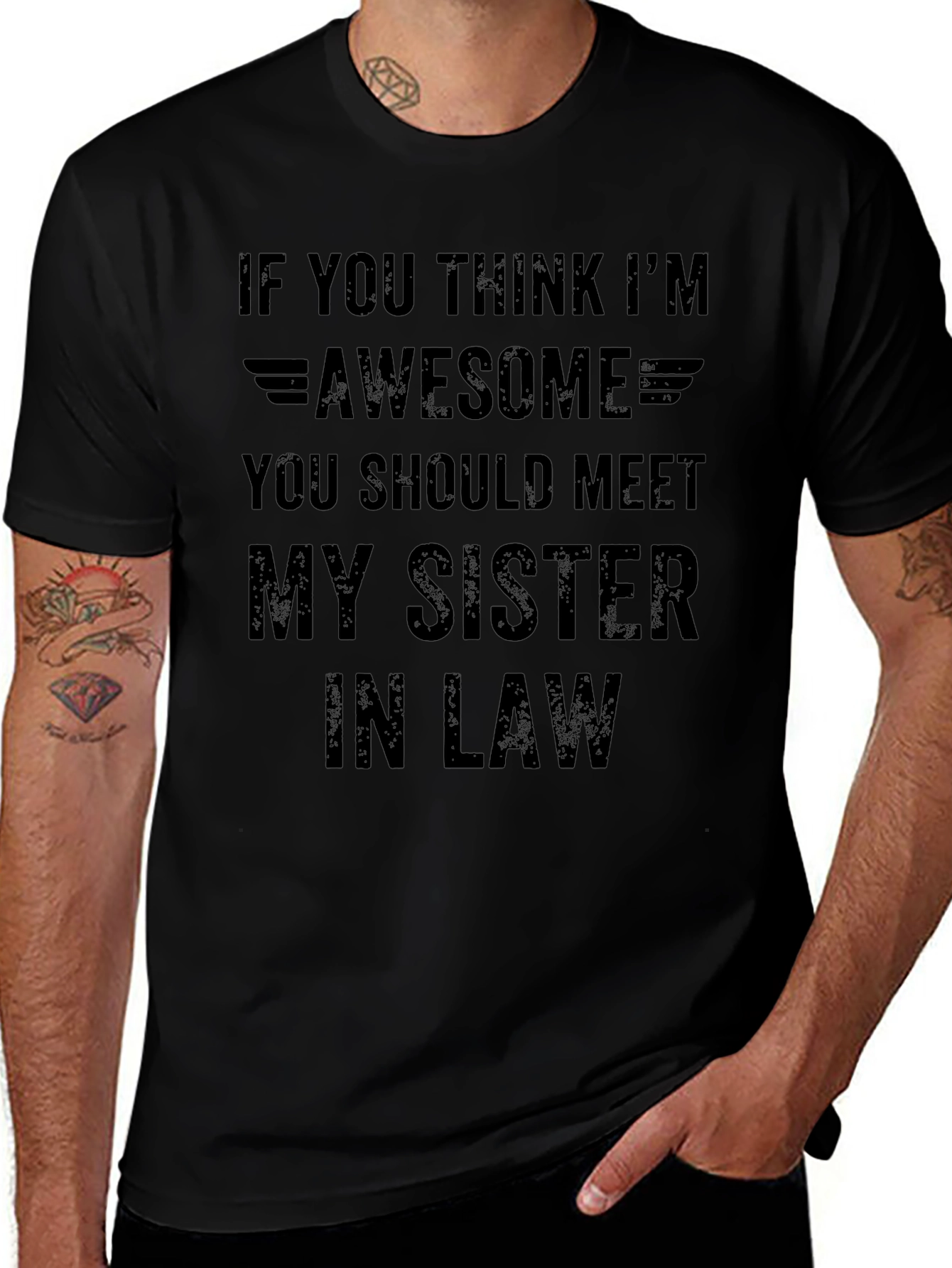 Awesome Sister-in-Law Mens Black T-Shirt