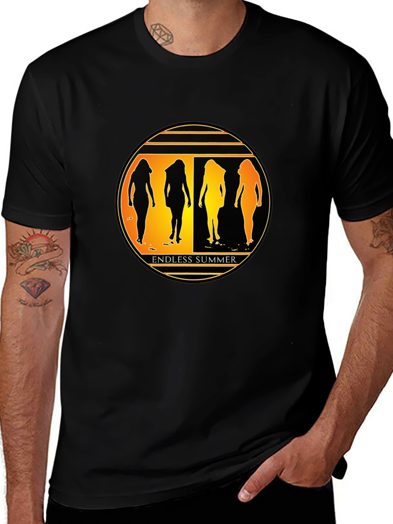 Endless Summer Graphic Tee - Stylish Black T-Shirt