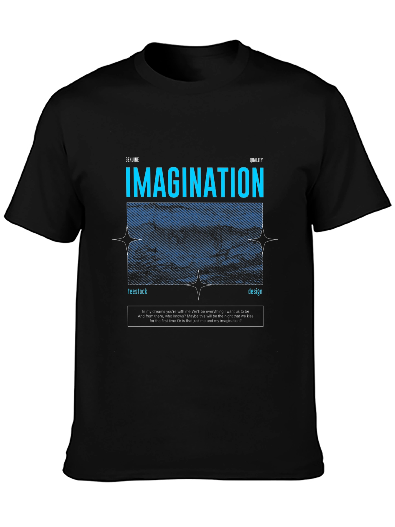 Imagination Graphic Tee - Black Casual T-Shirt