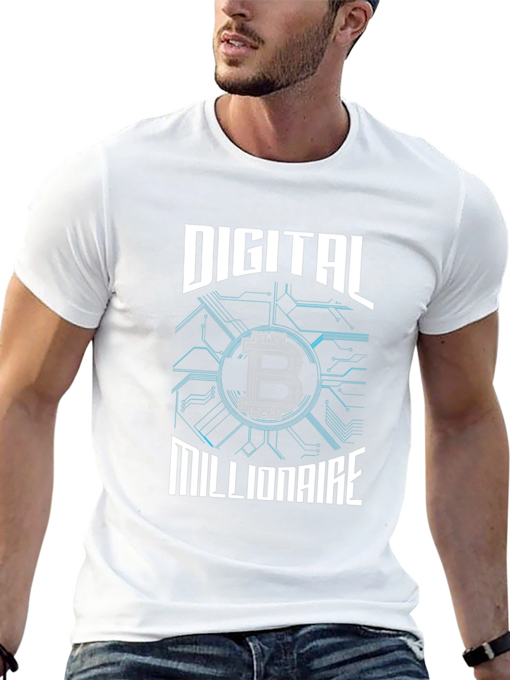 Digital Millionaire Bitcoin Graphic Tee - Black