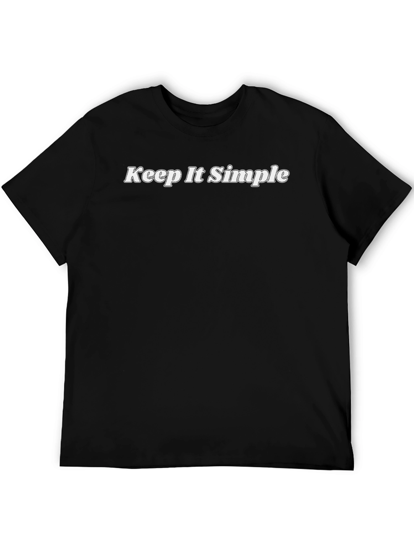 Keep It Simple Black Graphic Tee - Mens Casual Style