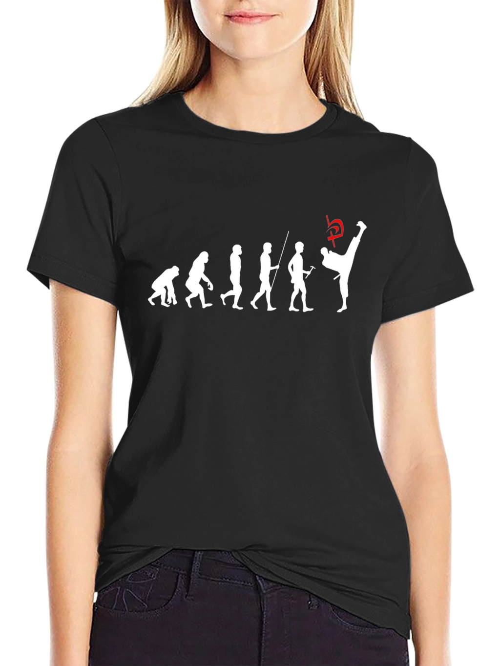 Evolution of Kick T-Shirt - Black Martial Arts Tee