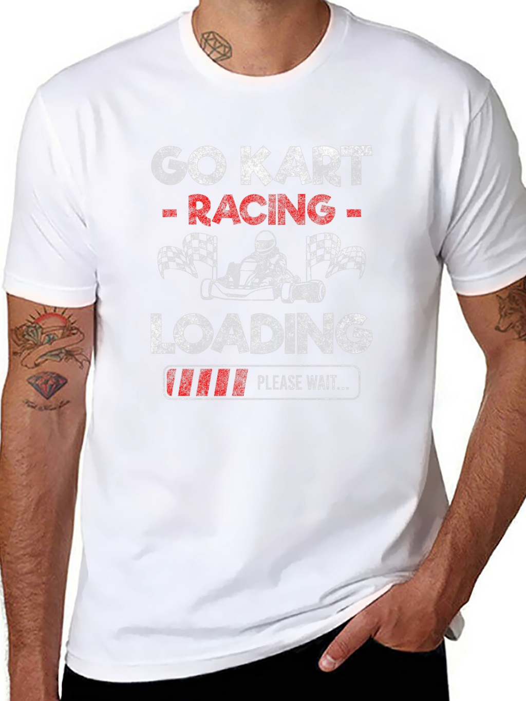 Go Kart Racing Loading T-Shirt - Black
