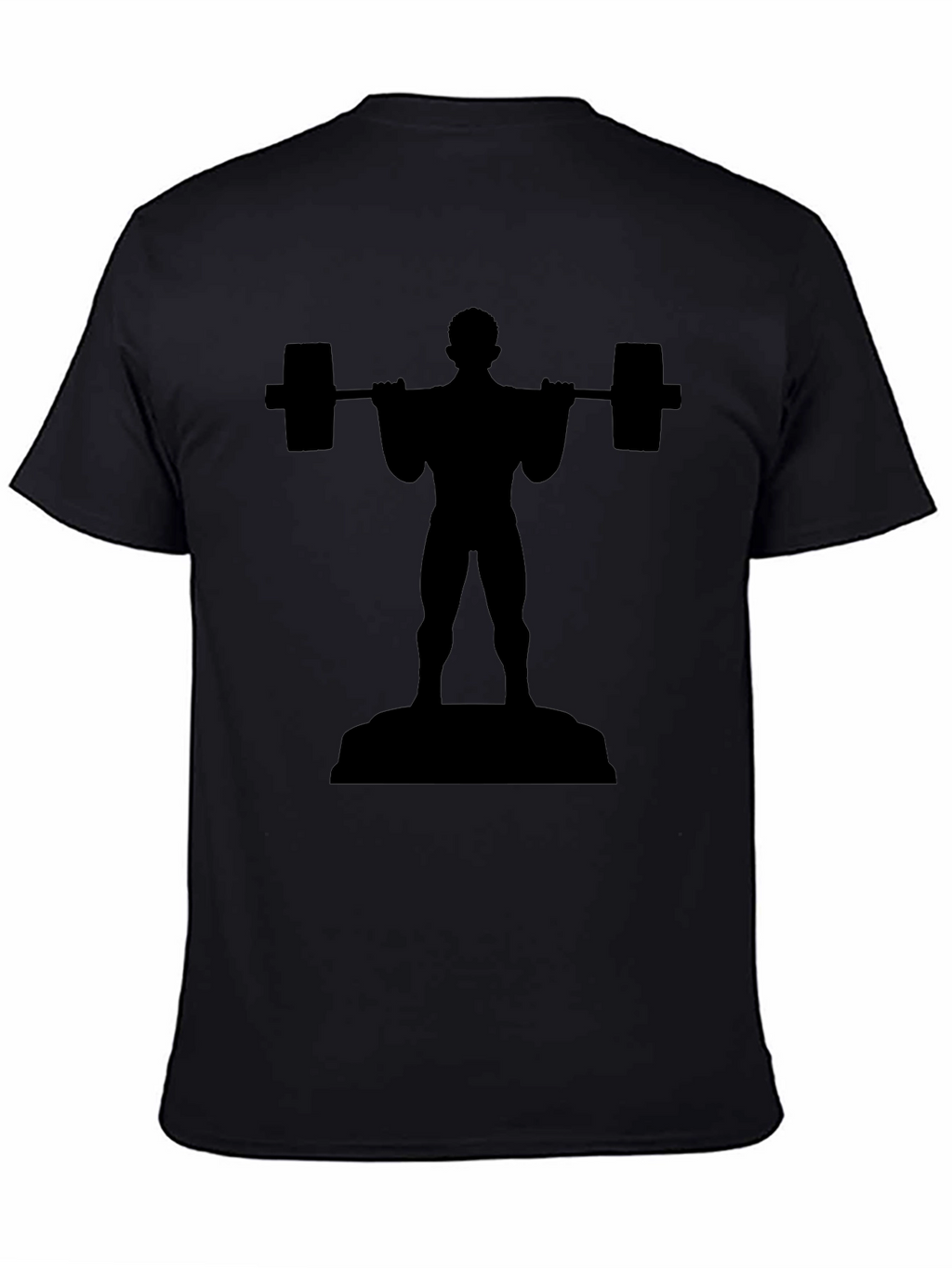 Black Weightlifter Graphic Tee - Gym & Fitness Apparel