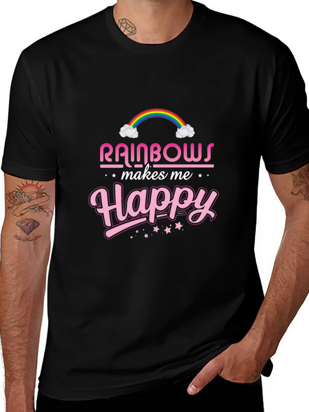 Rainbows Make Me Happy Graphic Tee