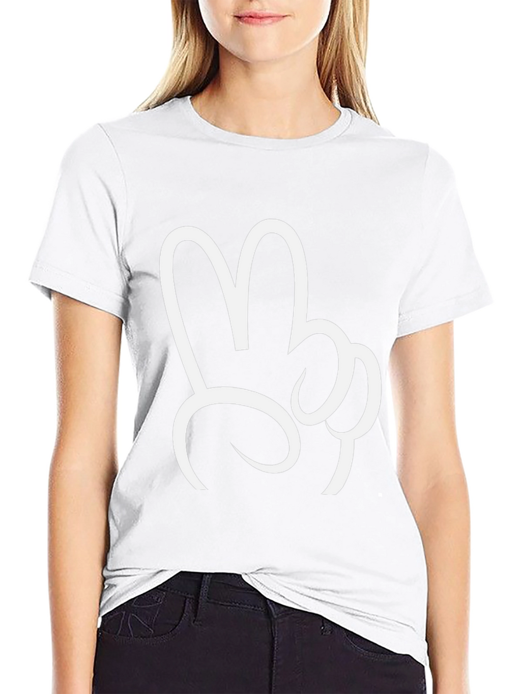 Peace Sign Graphic Tee - Classic Black T-Shirt