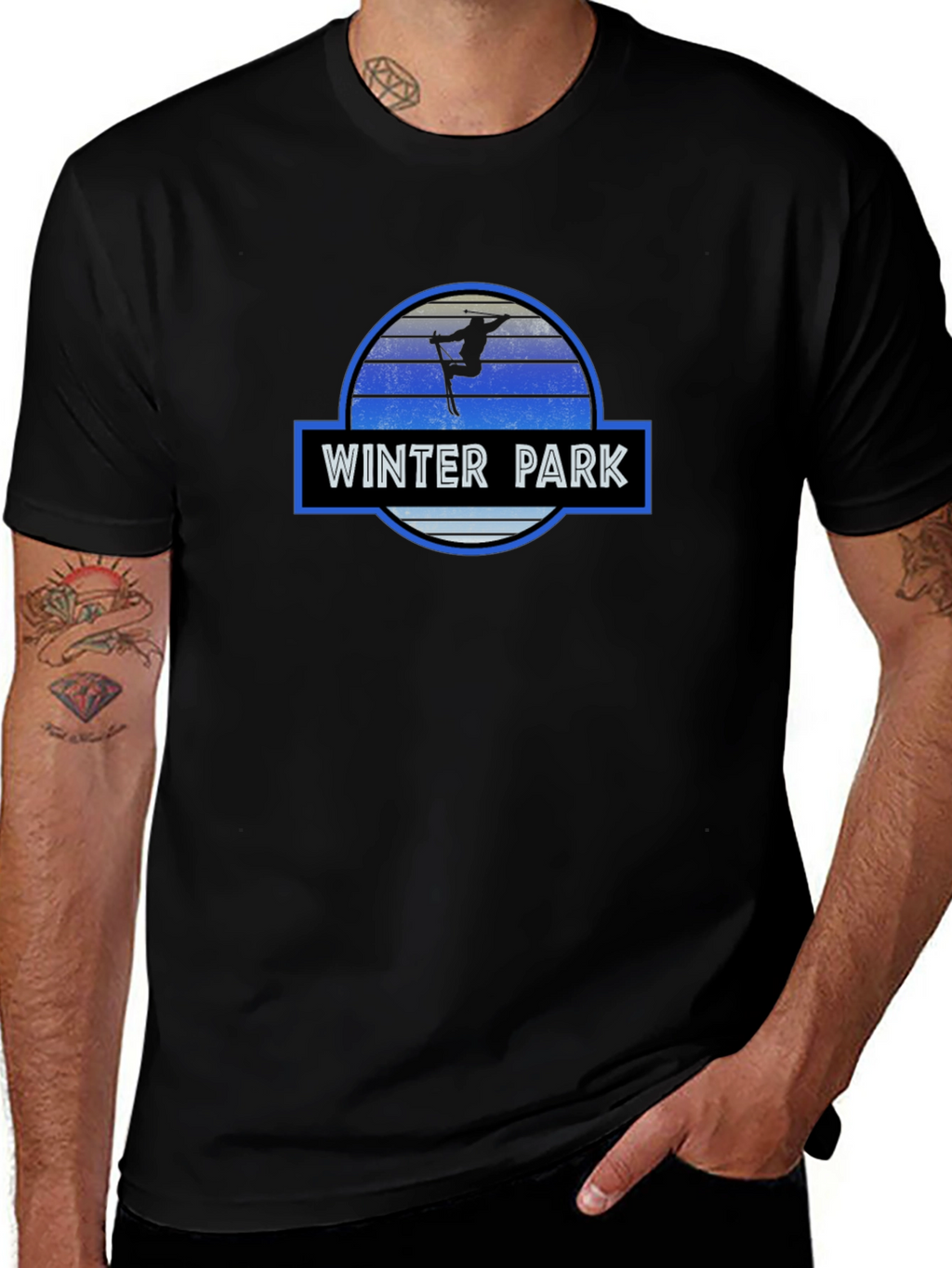 Winter Park Skier T-Shirt - Retro Style