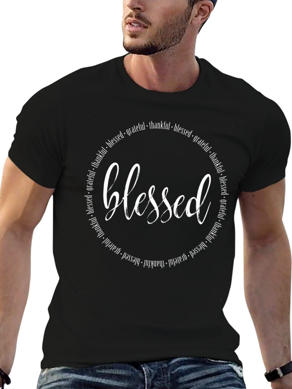 Blessed Graphic Tee - Mens Black T-Shirt