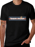 Team Moon Black T-Shirt - Astronaut Design