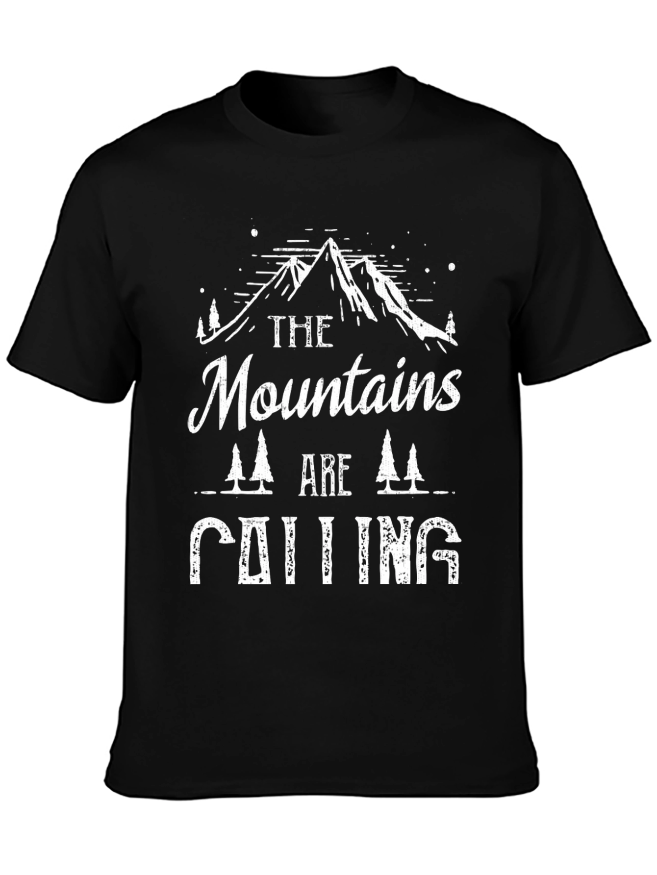 Mountains Calling Graphic Tee - Black