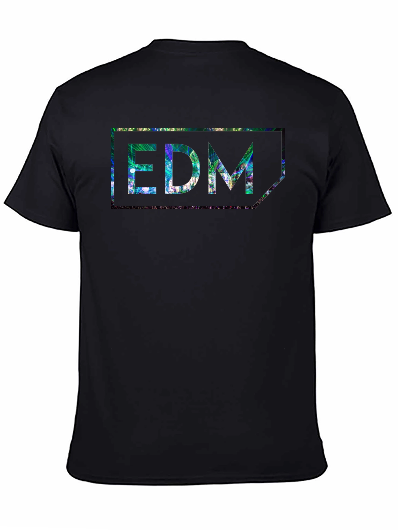 EDM Patterned Black T-Shirt