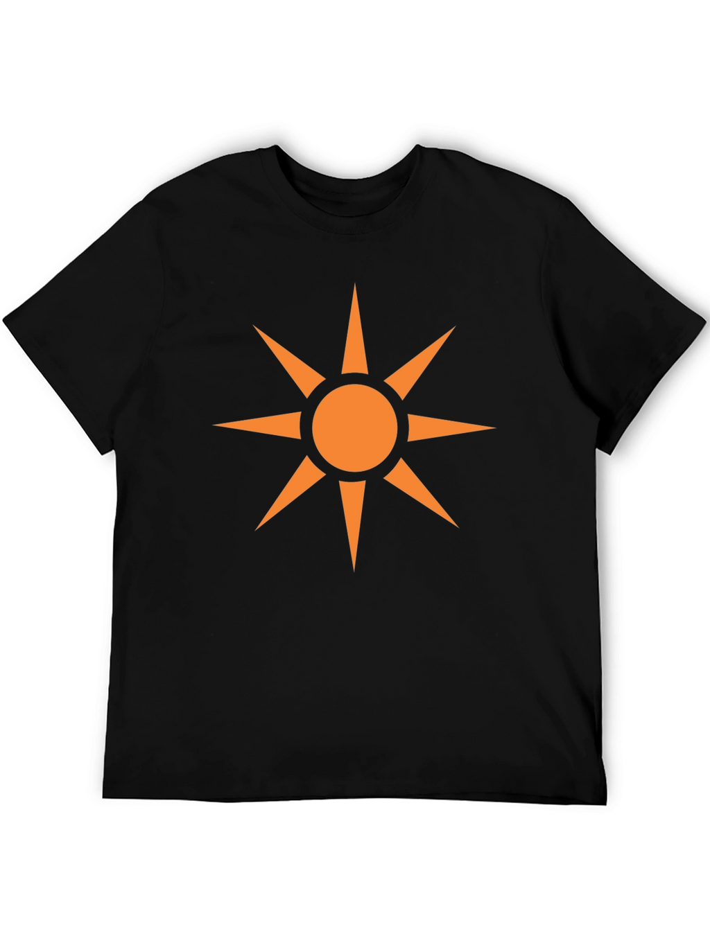 Geometric Sun Graphic Black T-Shirt
