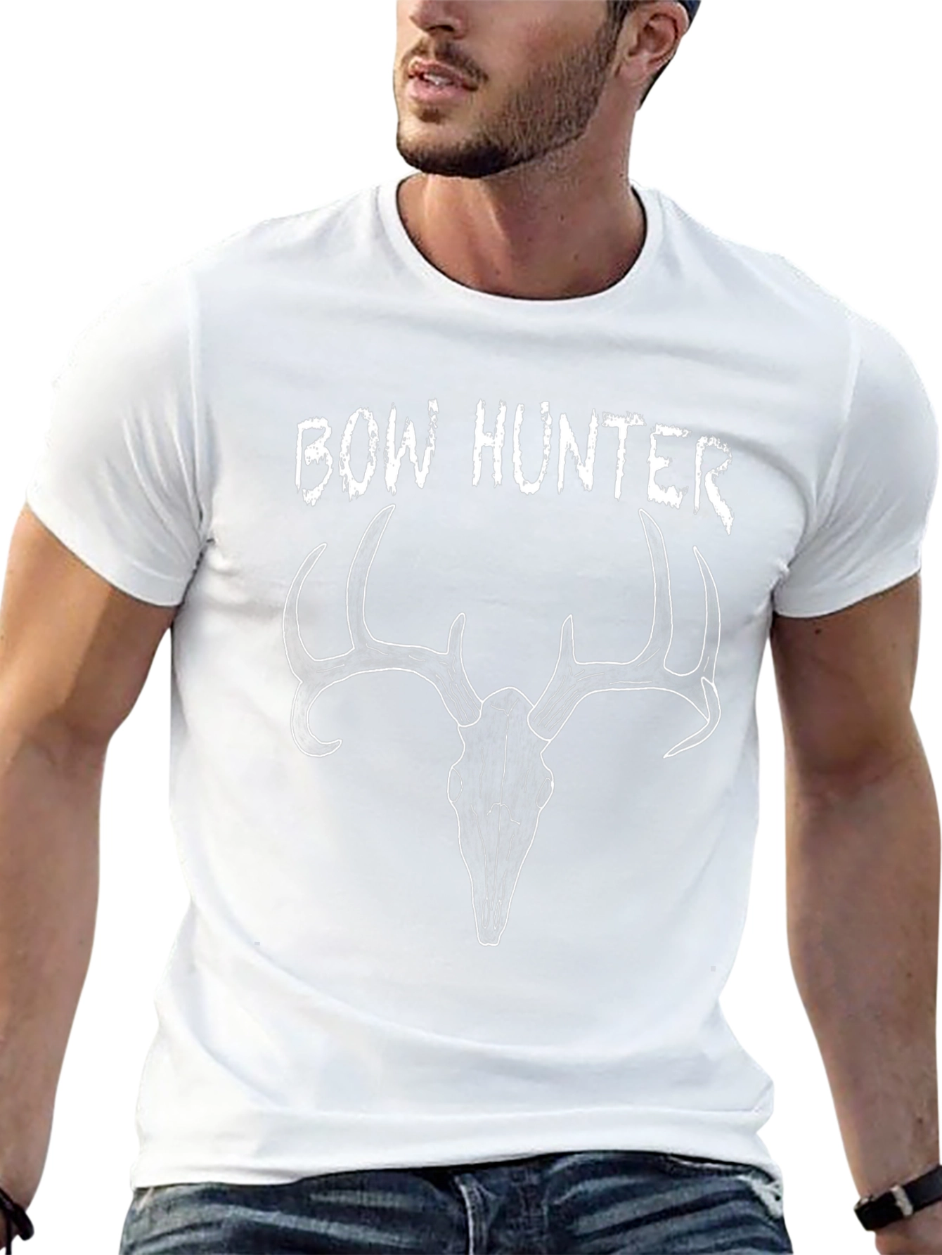 Bow Hunter Graphic Tee - Black Casual T-Shirt