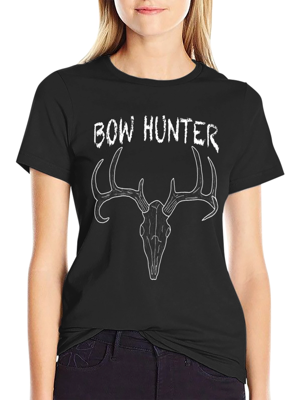 Bow Hunter Graphic Tee - Black Casual T-Shirt
