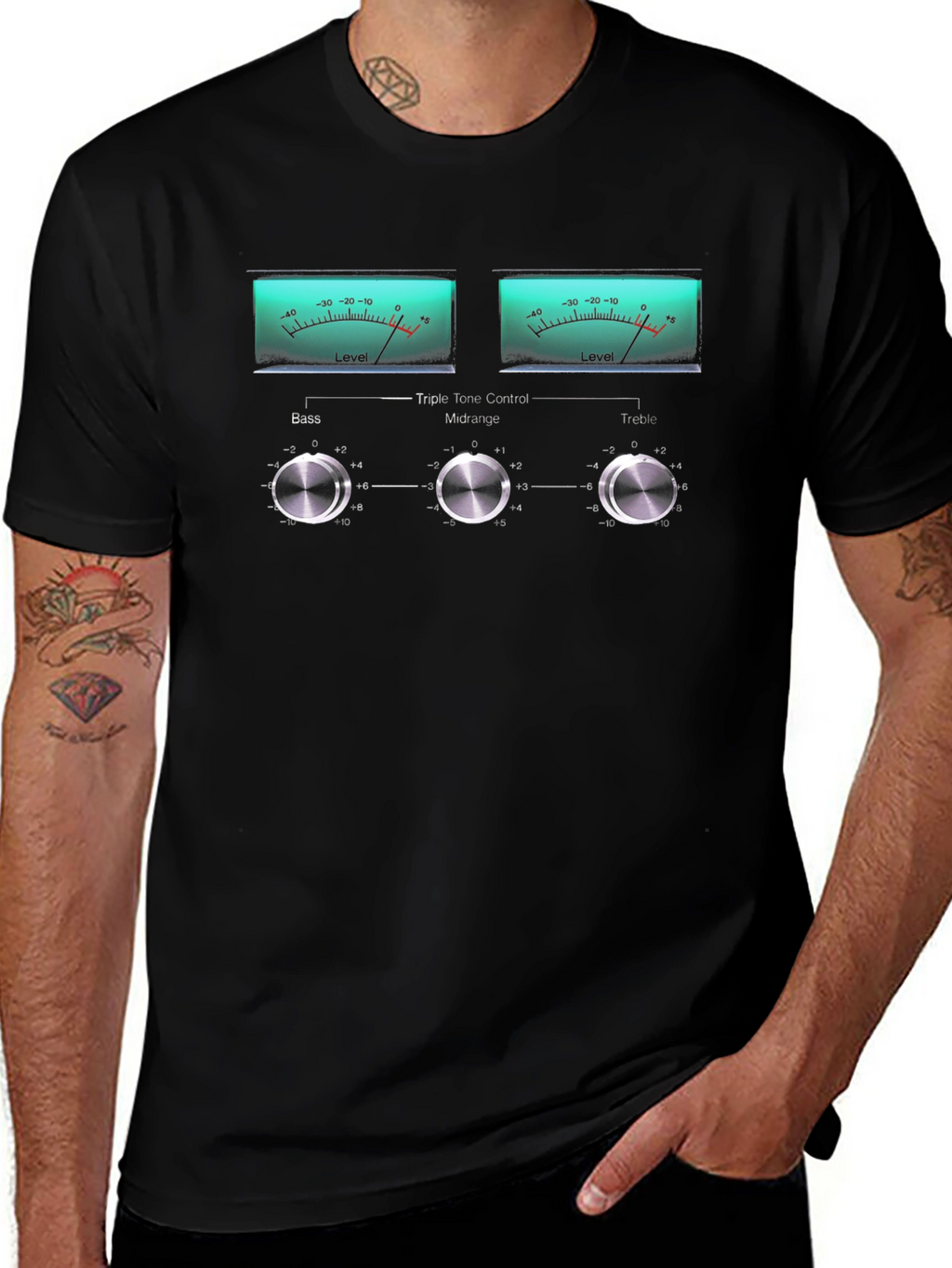 Retro Audio Equalizer Graphic T-Shirt