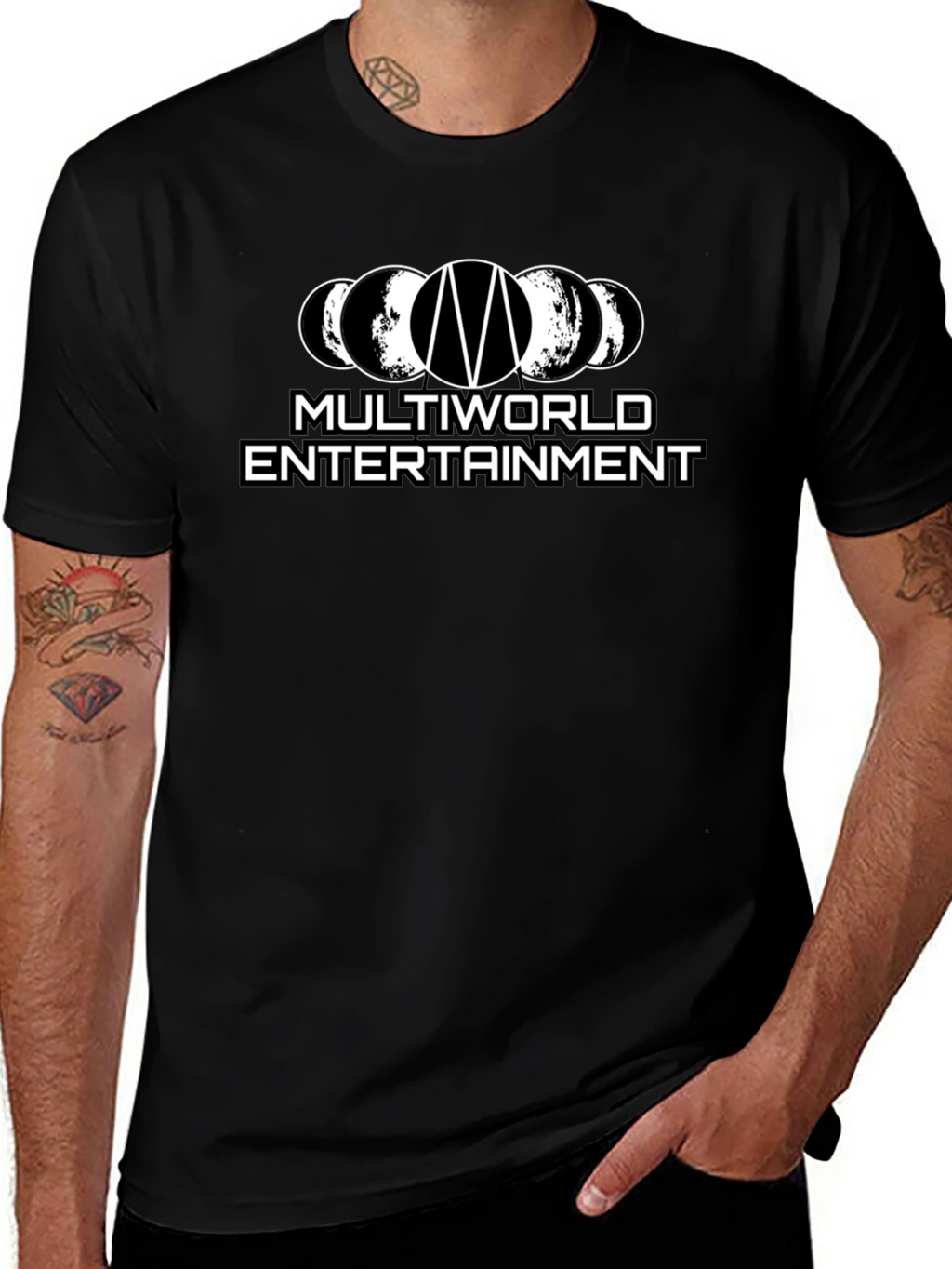 Multiverse Entertainment Black Graphic Tee