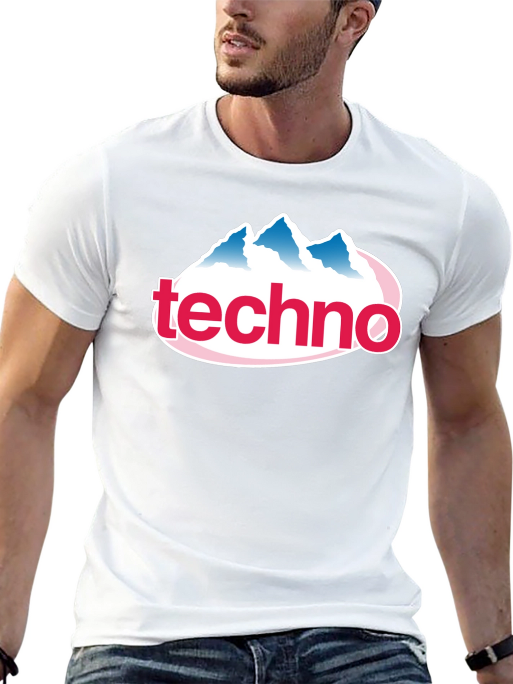 Techno Mountain Graphic Tee - Black