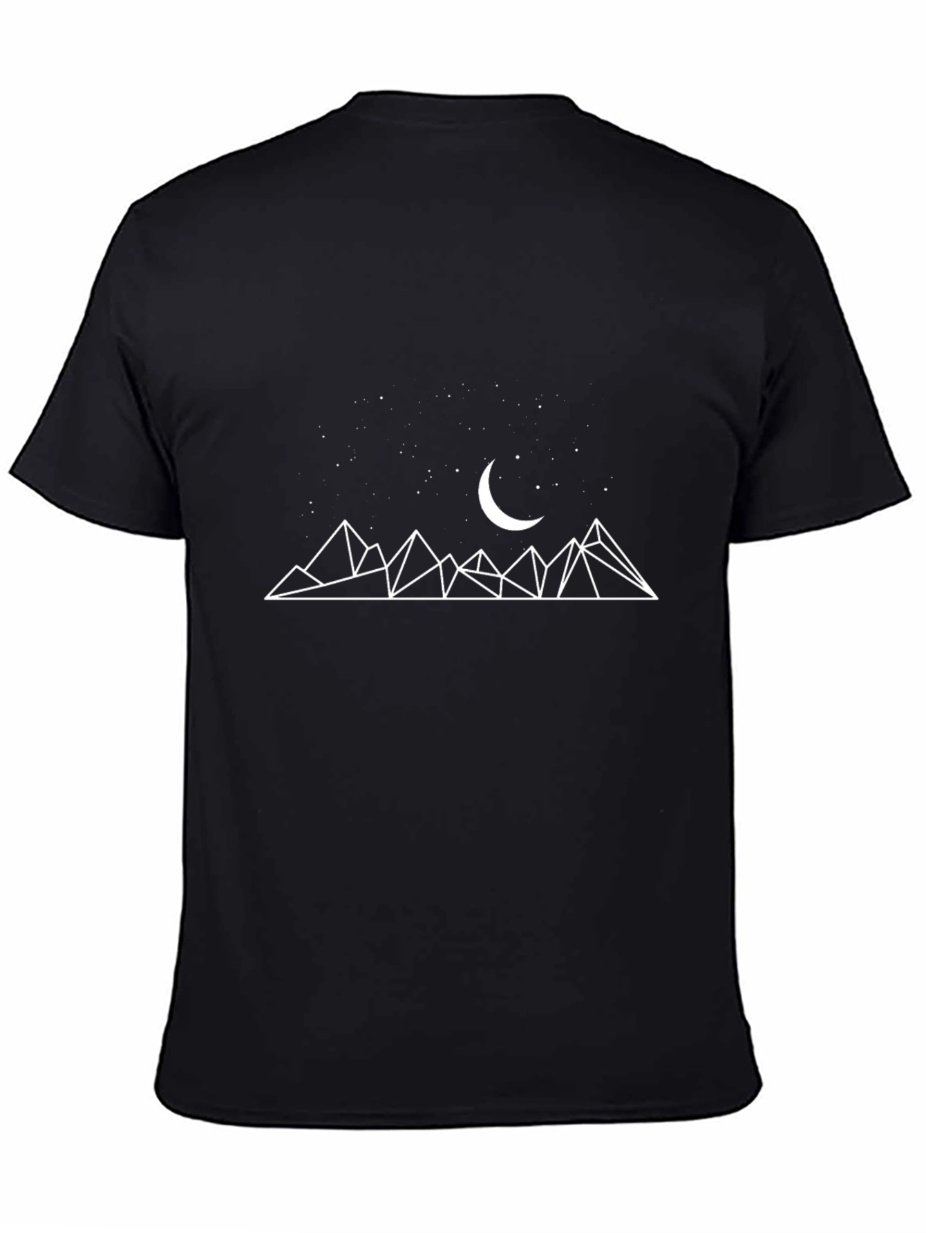 Mountain Moon Graphic Tee - Modern Minimalist Style