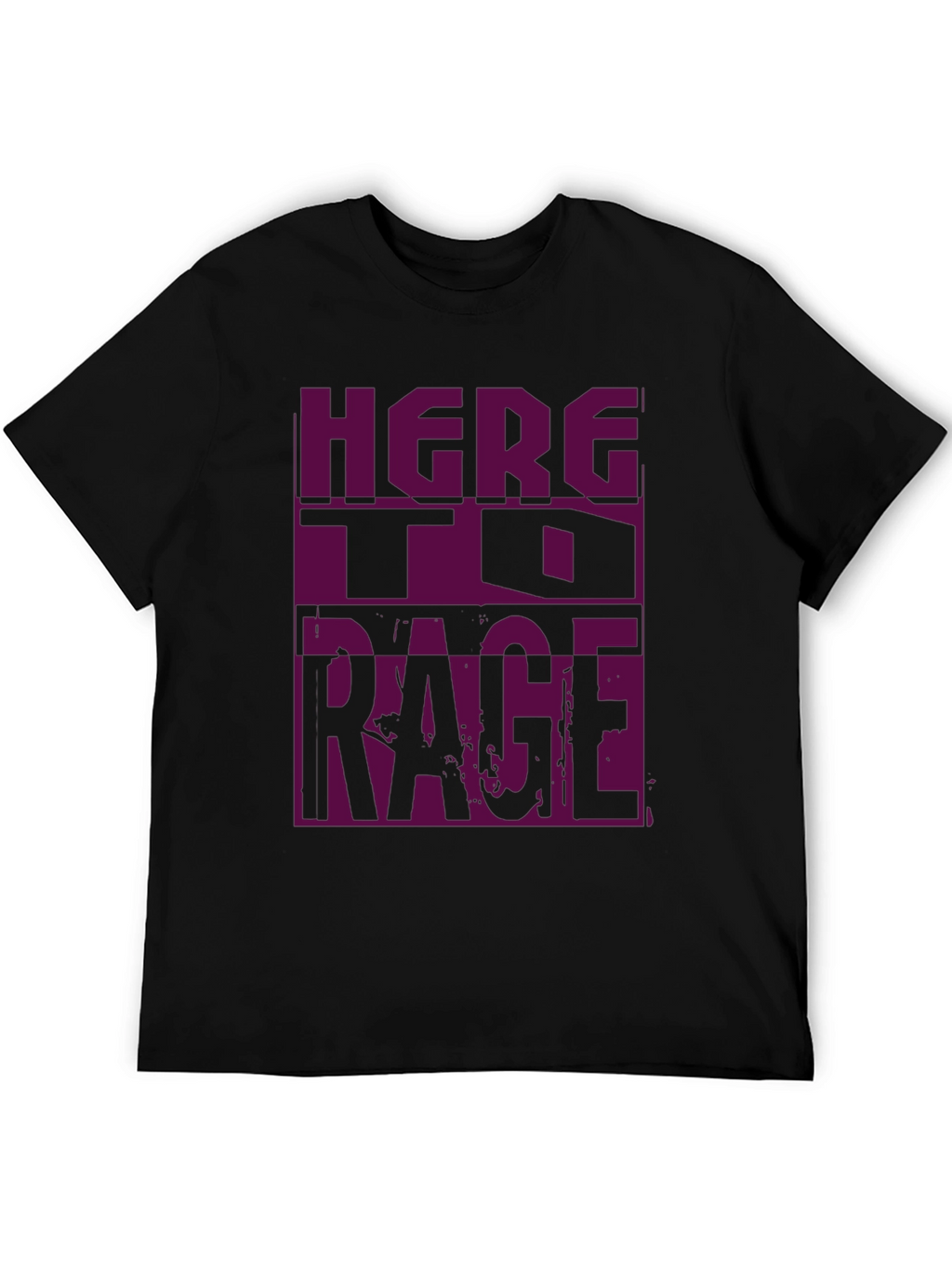 Here to Rage Black Graphic Tee
