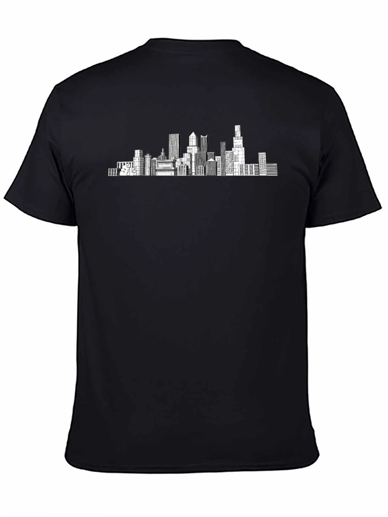 Cityscape Graphic Tee - Modern Black T-Shirt