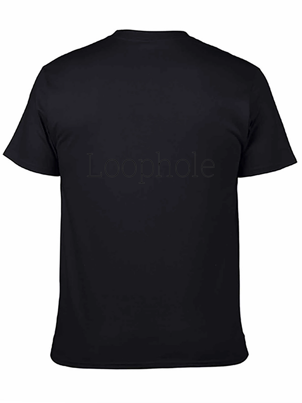 Loopholes Black Crewneck T-Shirt