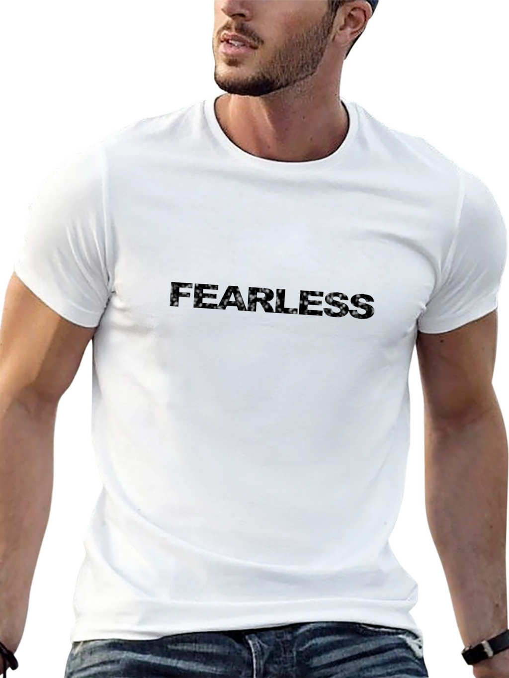 Fearless Black T-Shirt - Mens Crew Neck Tee