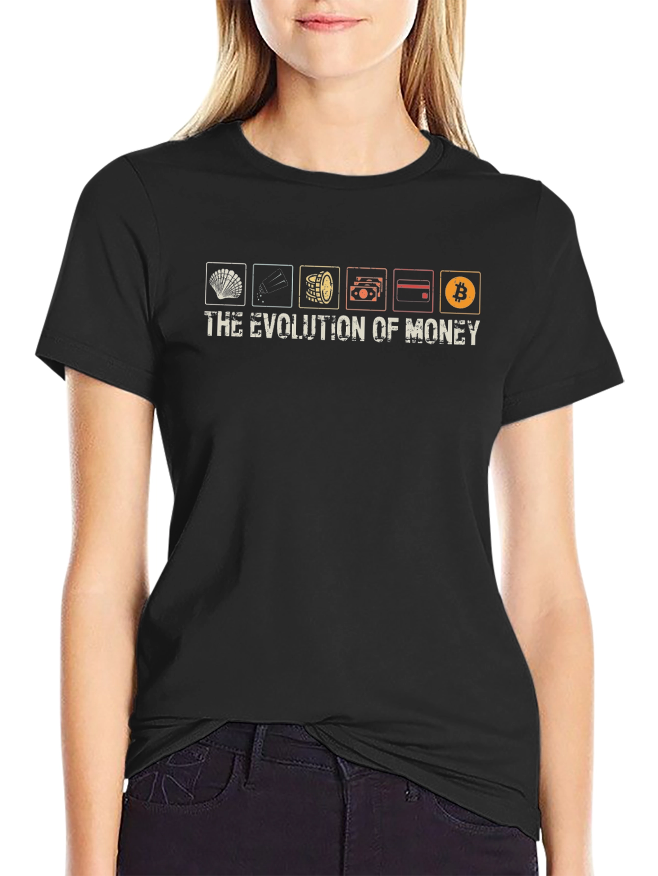 Evolution of Money Graphic Tee - Bitcoin Cryptocurrency