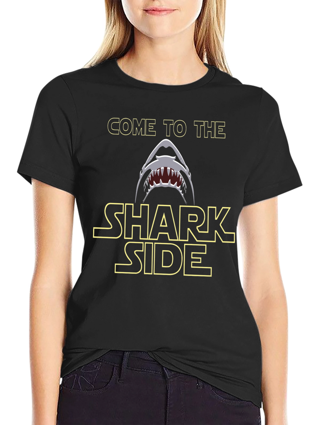 Shark Side Mens T-Shirt - Dark Humor Tee