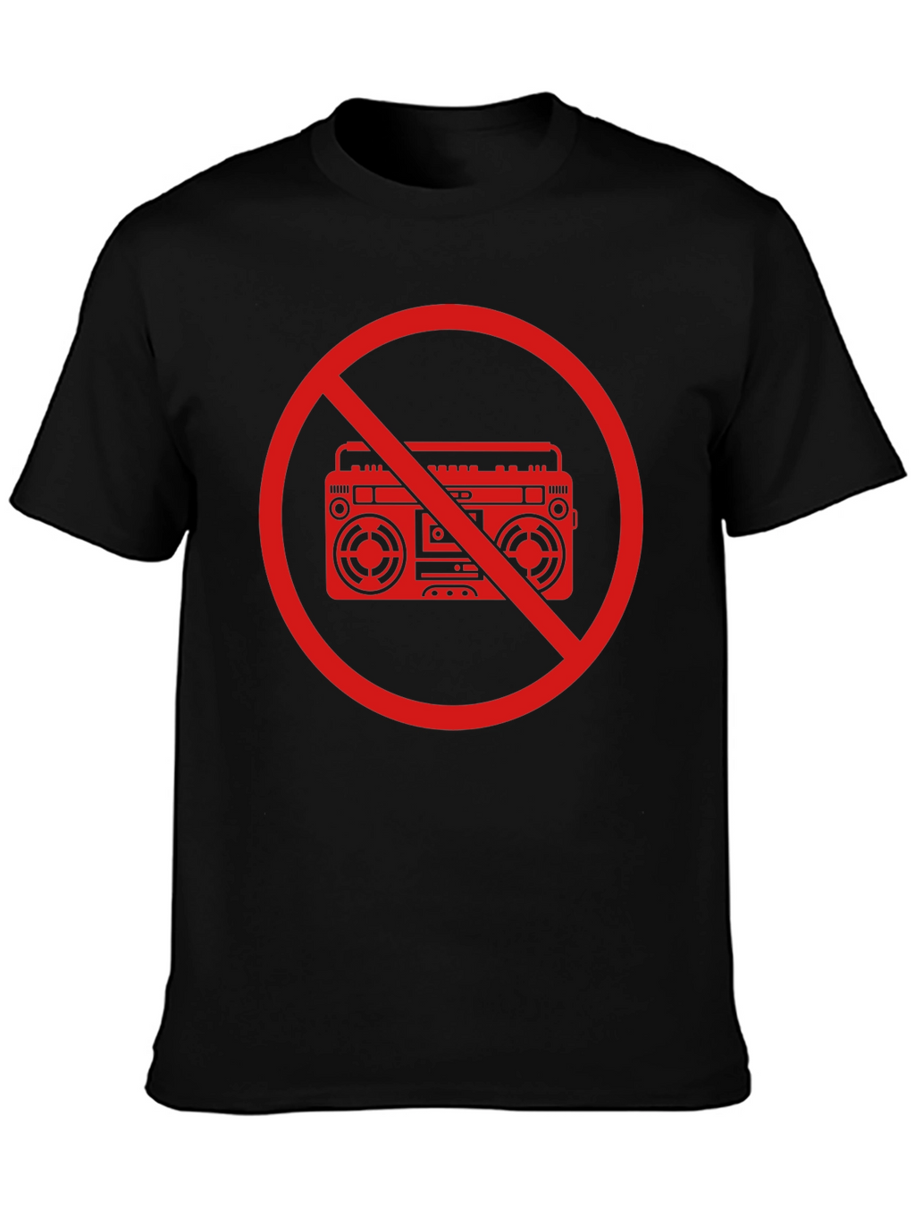 No Boombox Graphic T-Shirt - Bold Statement Tee