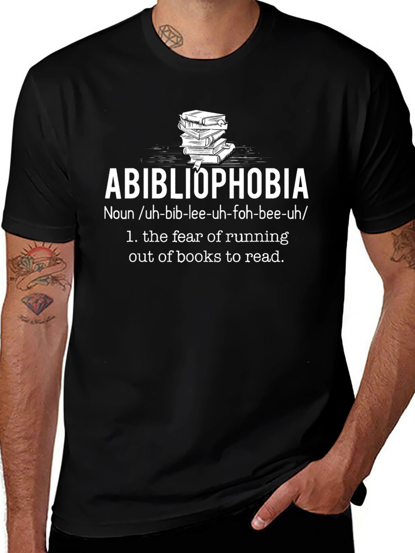 Abibliophobia T-Shirt: Fear of Running Out of Books