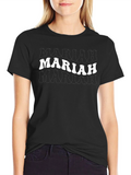 Mariah Retro Graphic Black T-Shirt