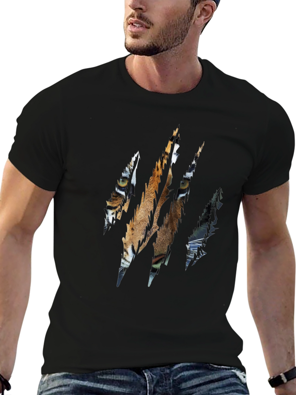 Tiger Claw Graphic Black T-Shirt