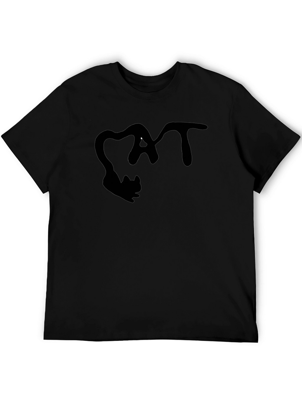 Cat Lovers Graphic Tee - Black