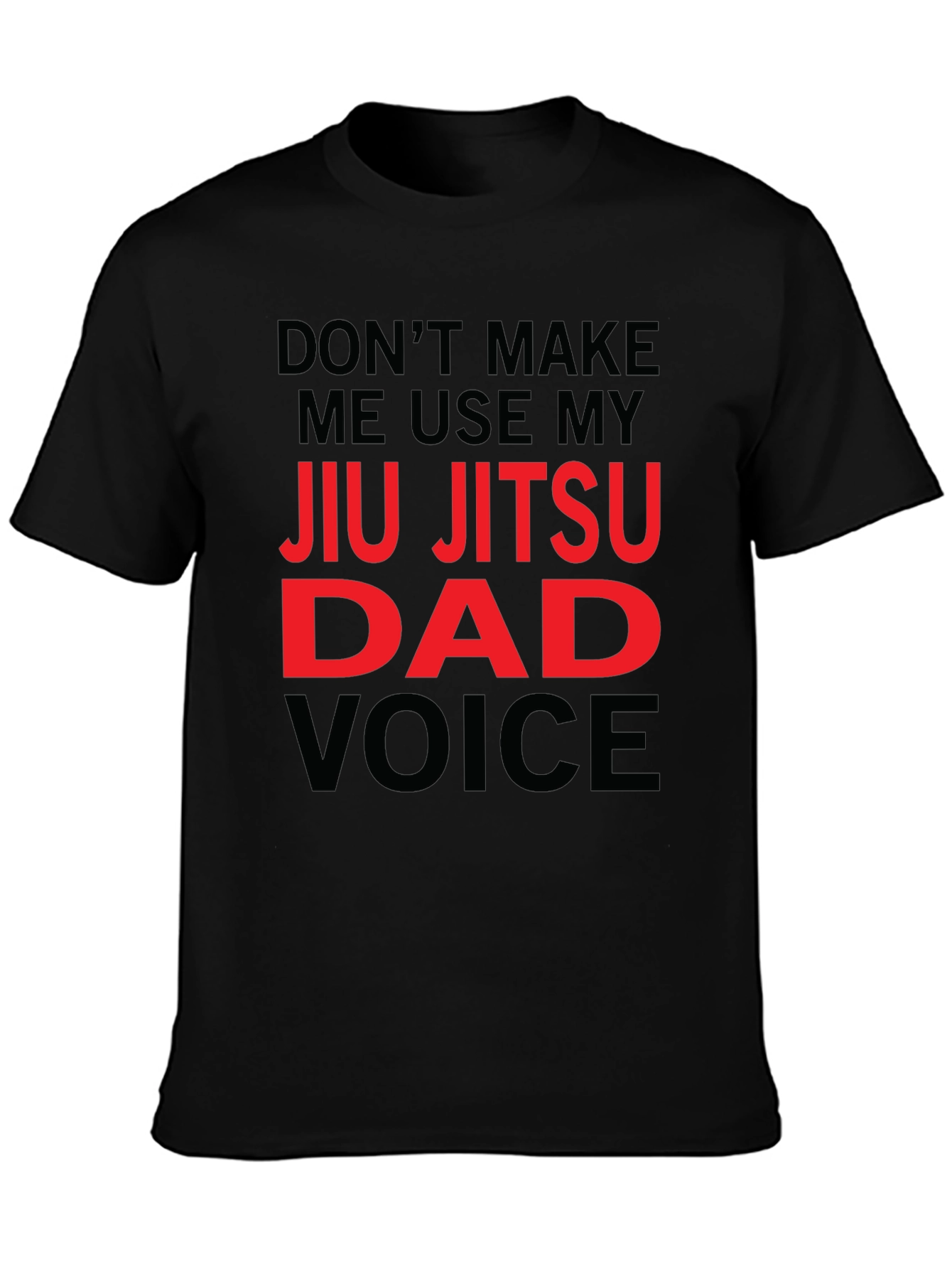 Jiu Jitsu Dad Voice Graphic Tee - Black Cotton Blend T-Shirt