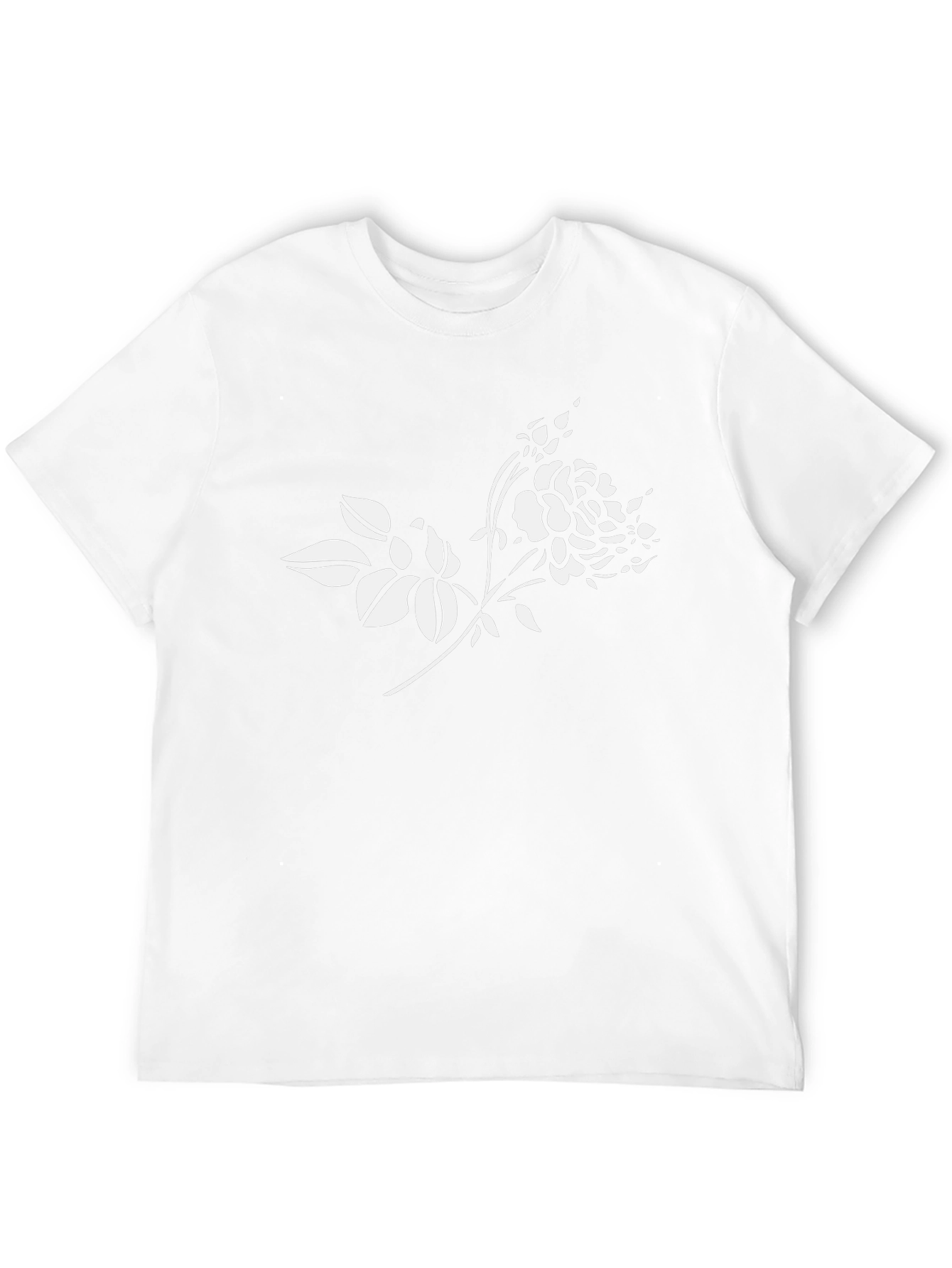 Floral Print Black T-Shirt for Men