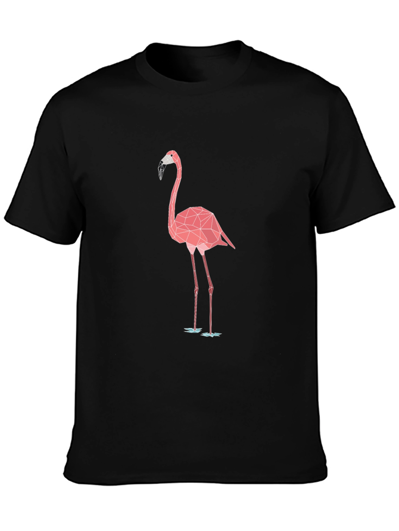 Geometric Flamingo Graphic Tee - Modern Style
