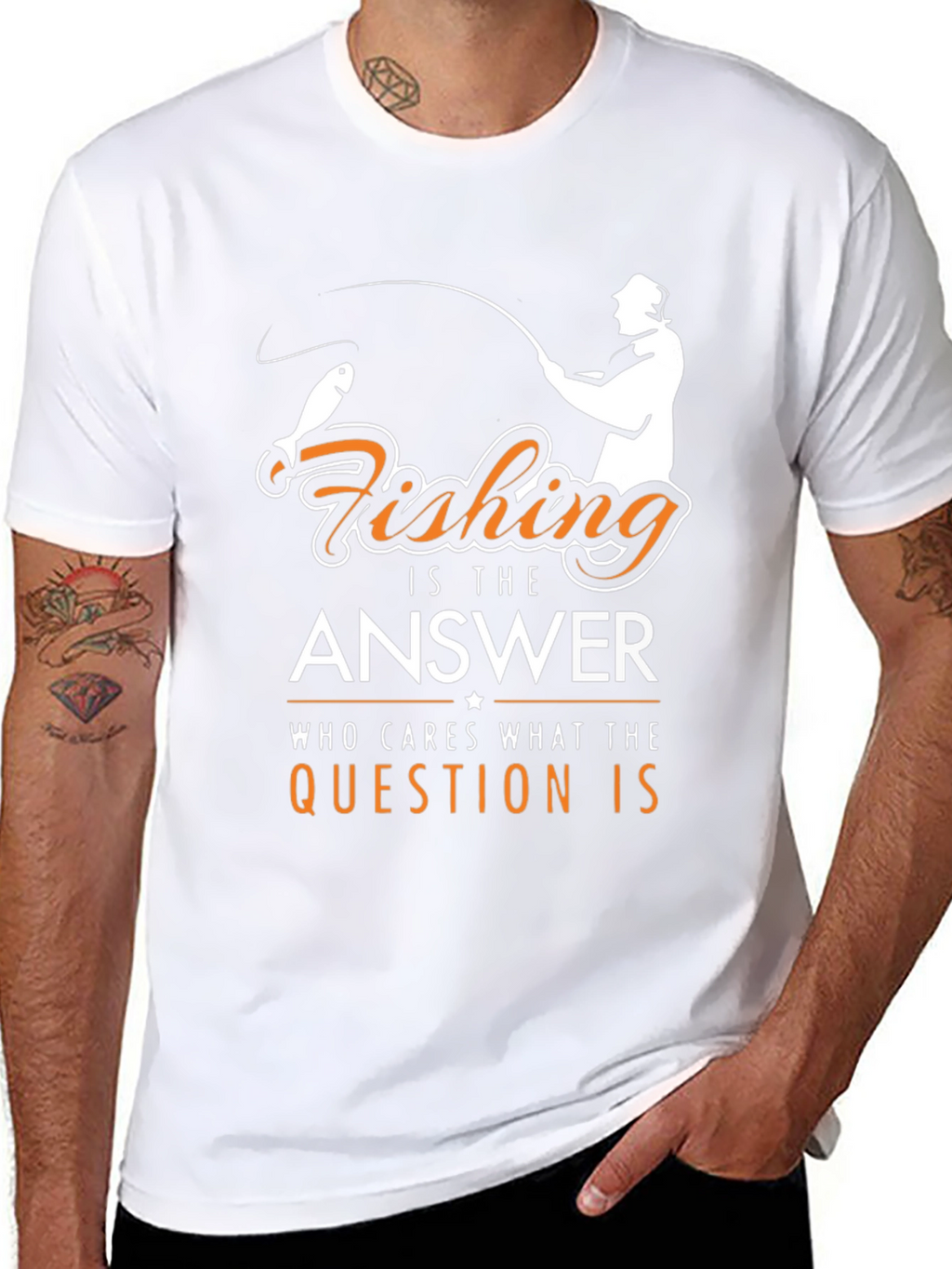Fishing is the Answer Graphic T-Shirt