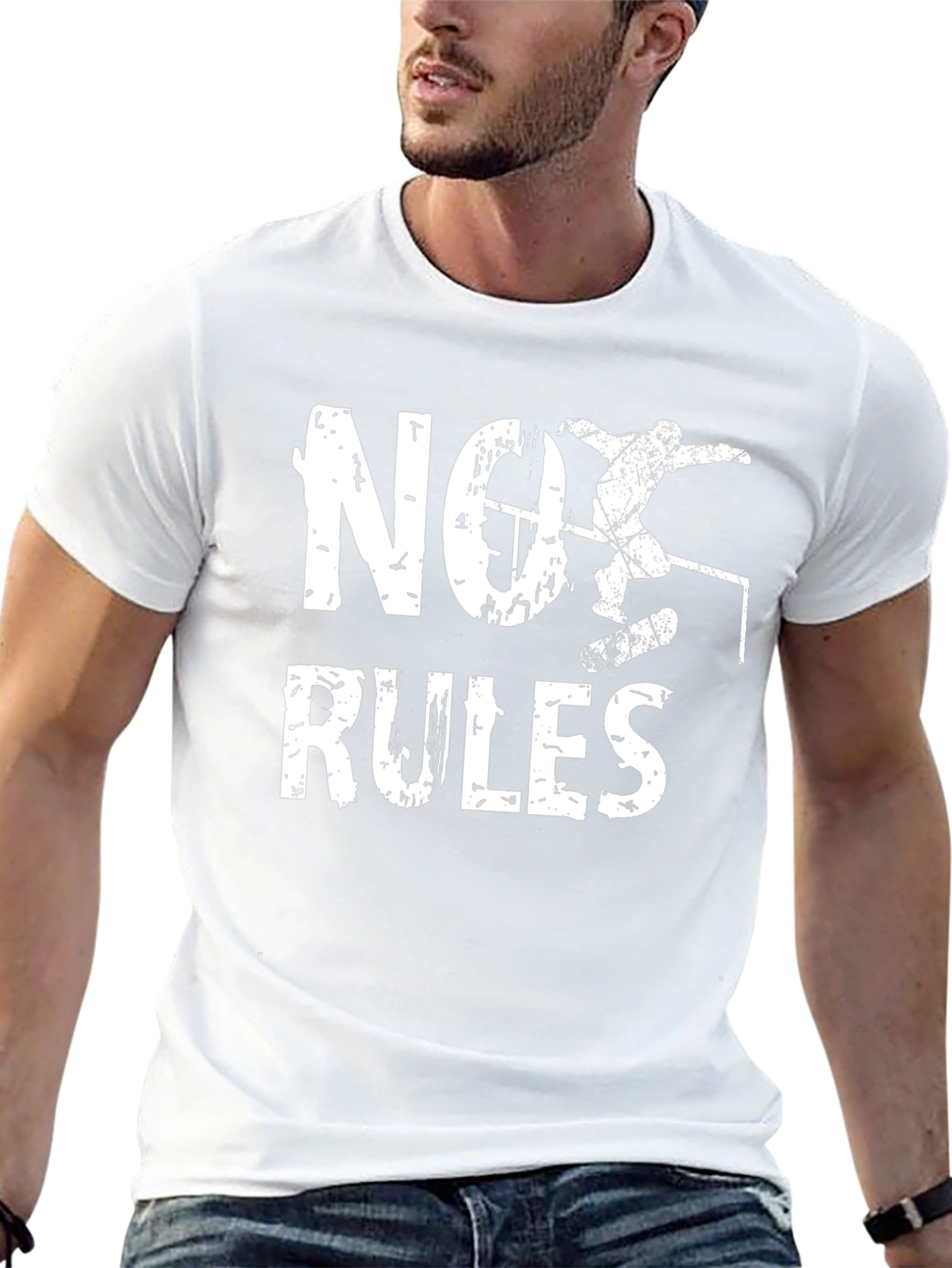 No Rules Skateboard T-Shirt - Black Graphic Tee