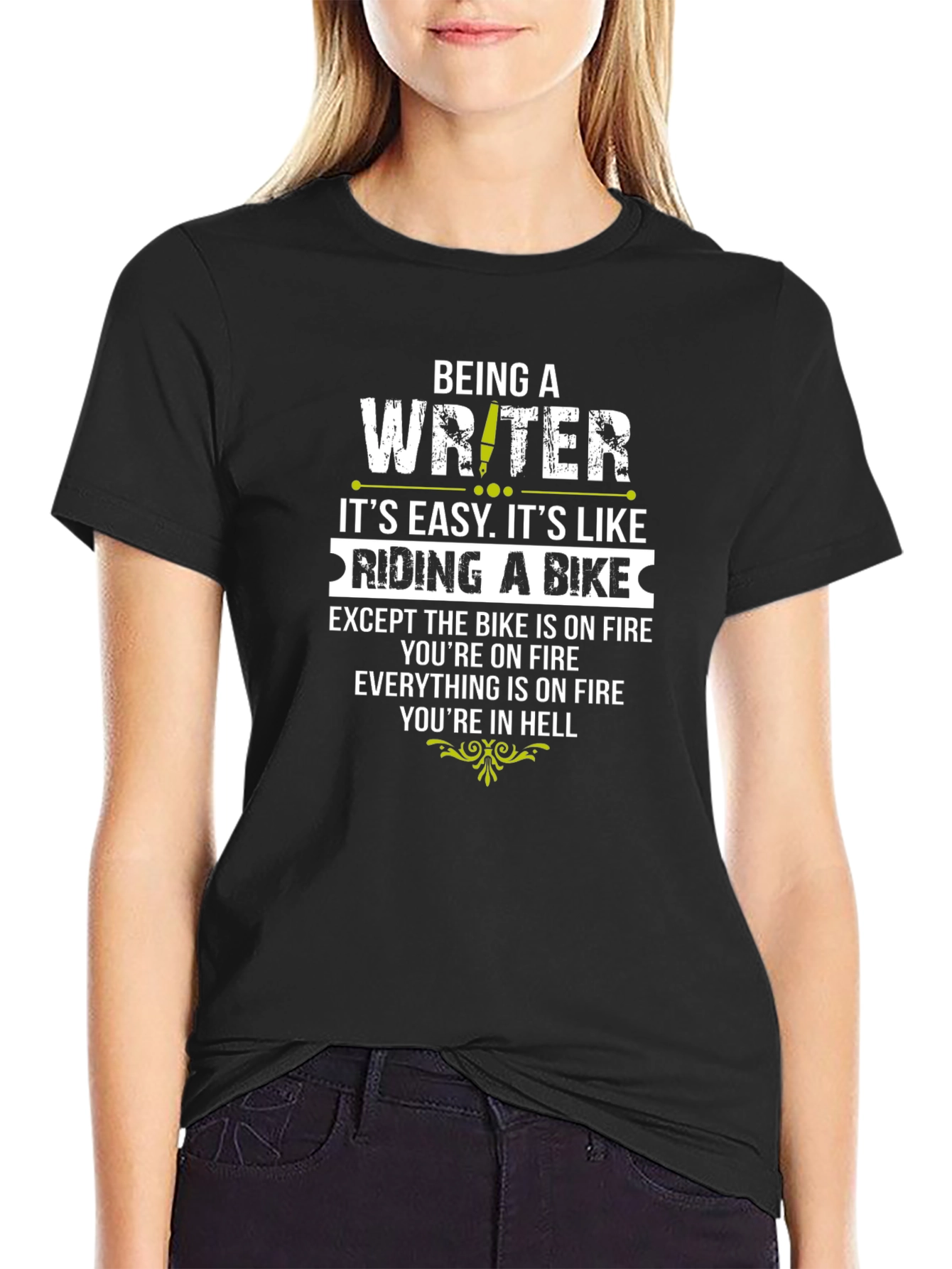 Writer on Fire T-Shirt - Funny Novelty Gift