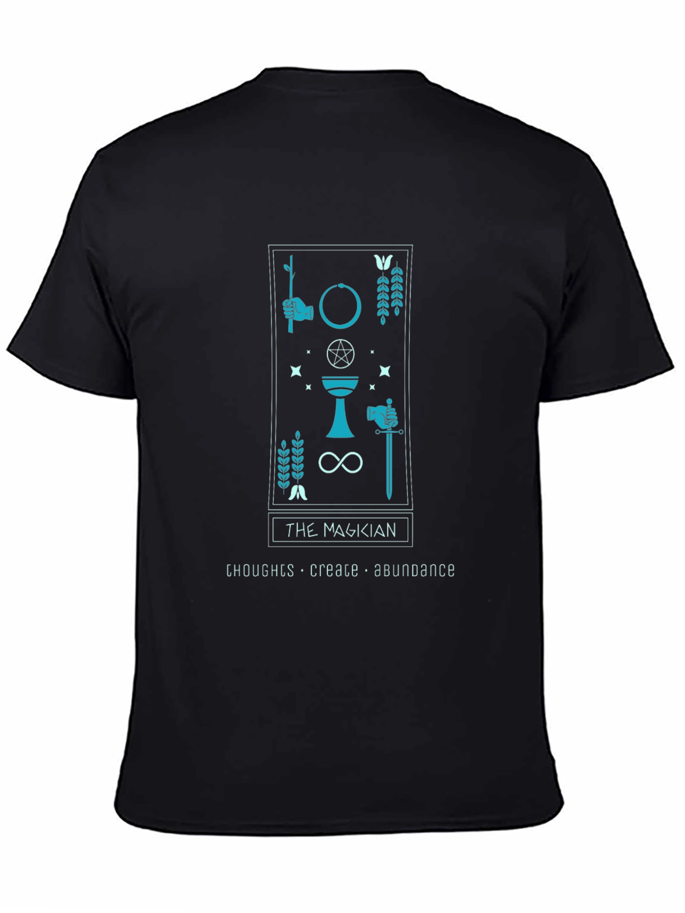 The Magician Tarot Card Black T-Shirt