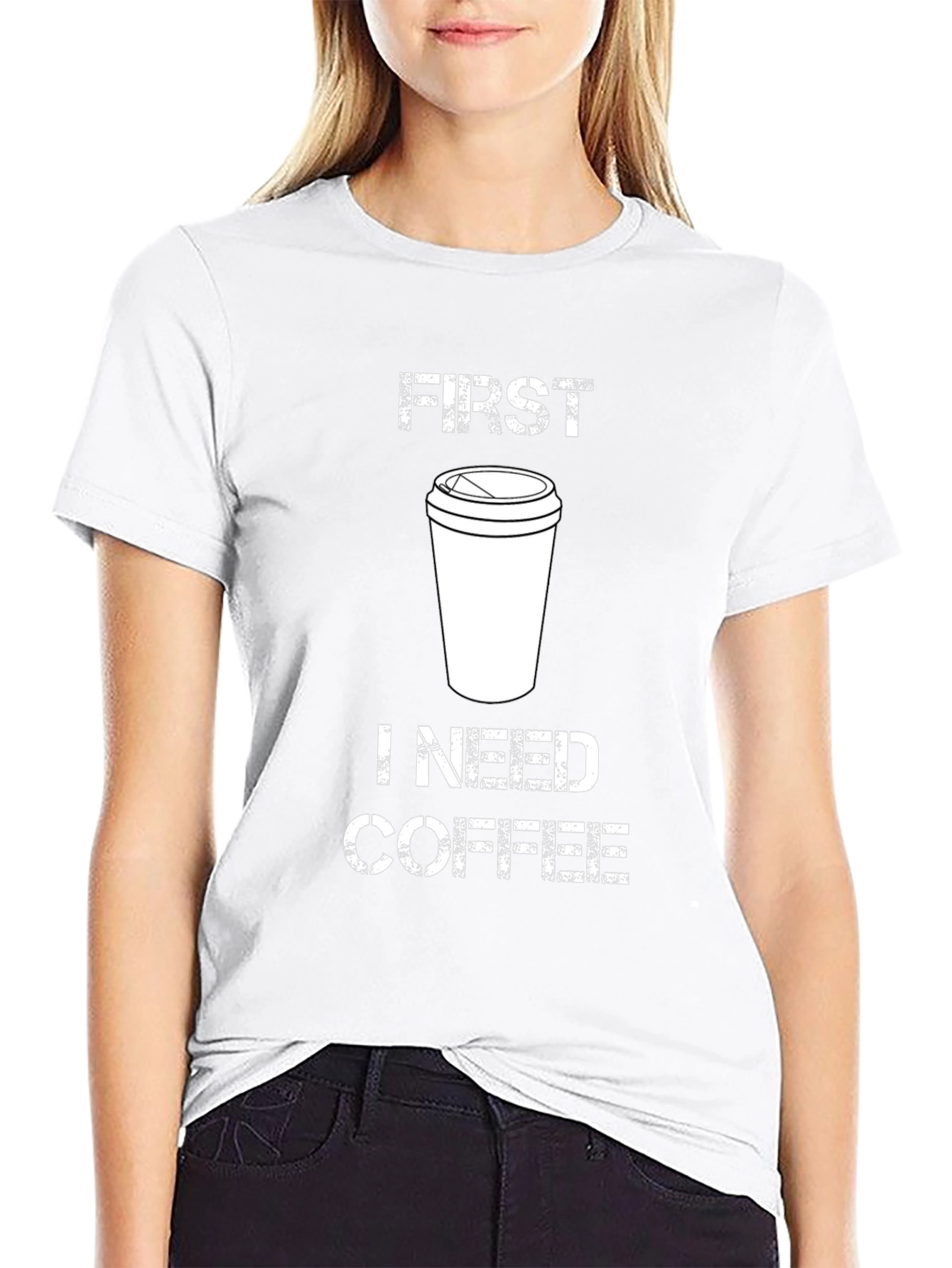 First I Need Coffee Graphic Tee
