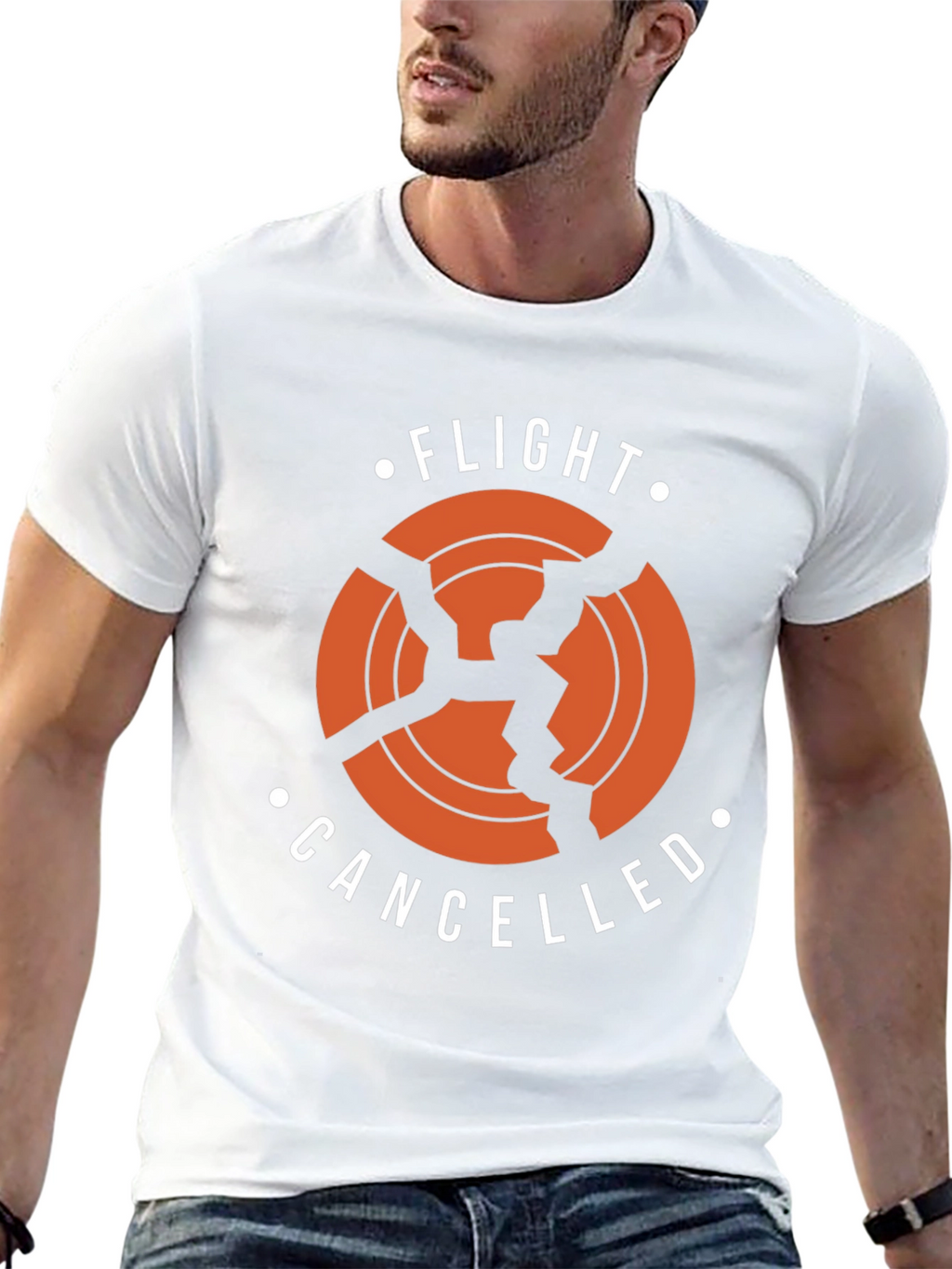 Flight Cancelled T-Shirt - Broken Airplane Design