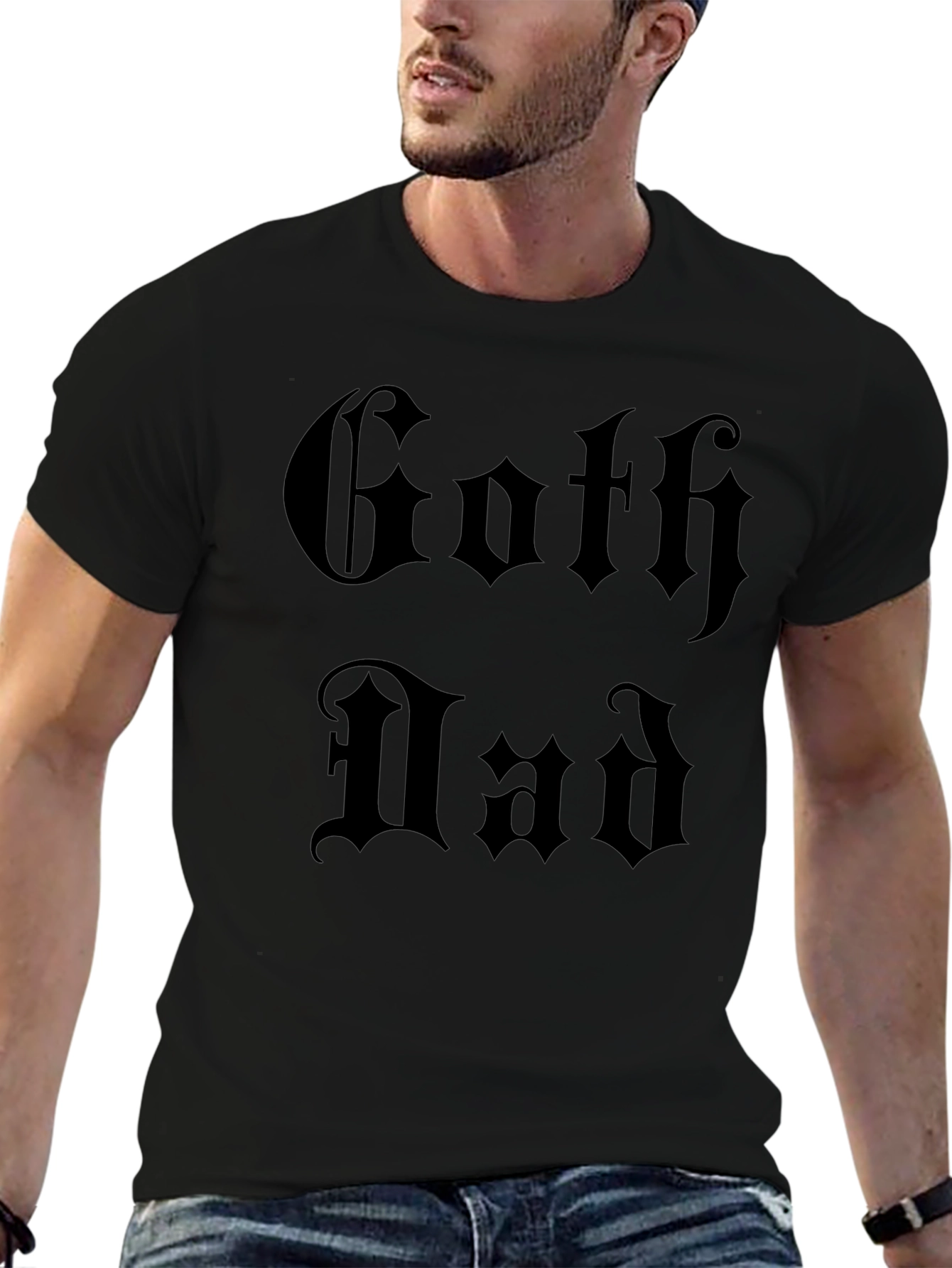 Goth Dad Graphic Tee - Black Gothic Style