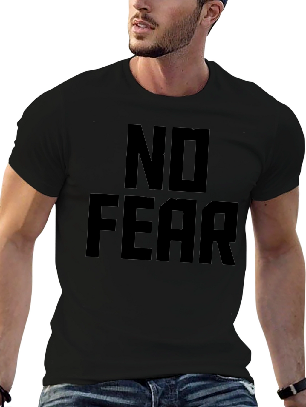 No Fear Black Graphic Tee Shirt