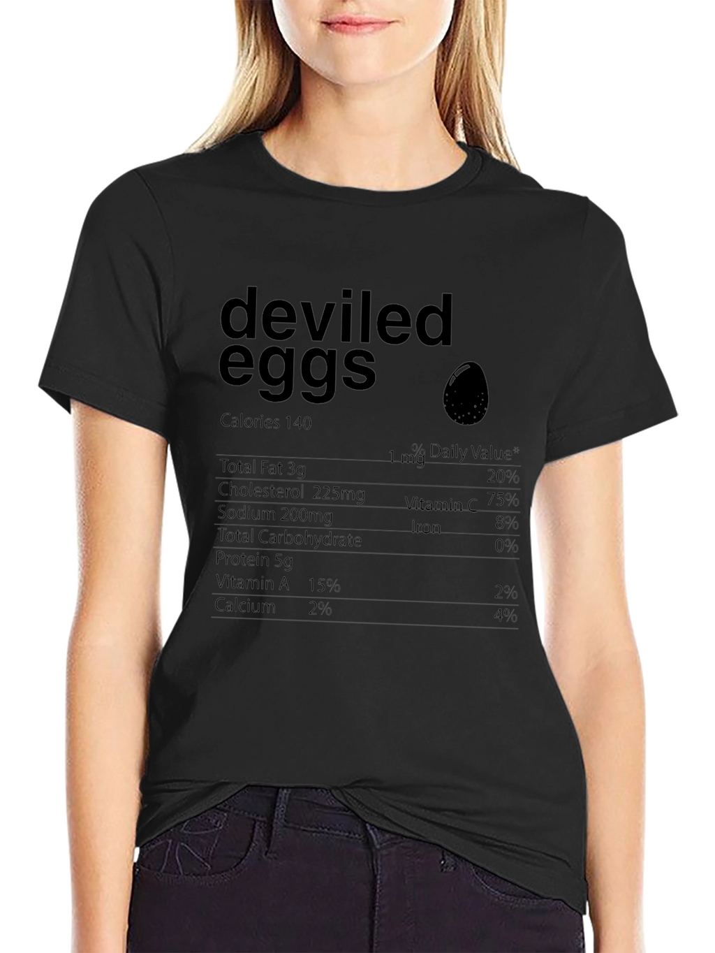 Deviled Eggs Nutrition Facts Graphic T-Shirt