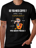 Do You Need Coffee? Superhero Graphic T-Shirt