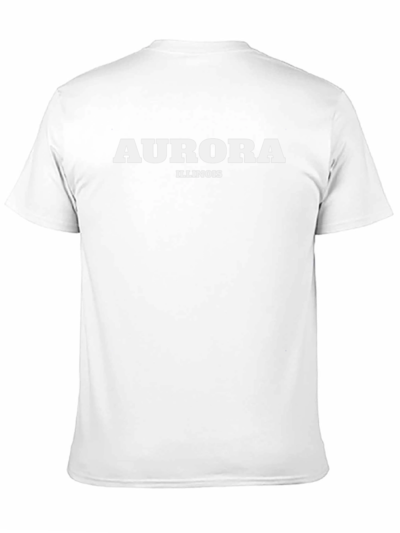 Aurora Illinois T-Shirt - Black Crew Neck Tee