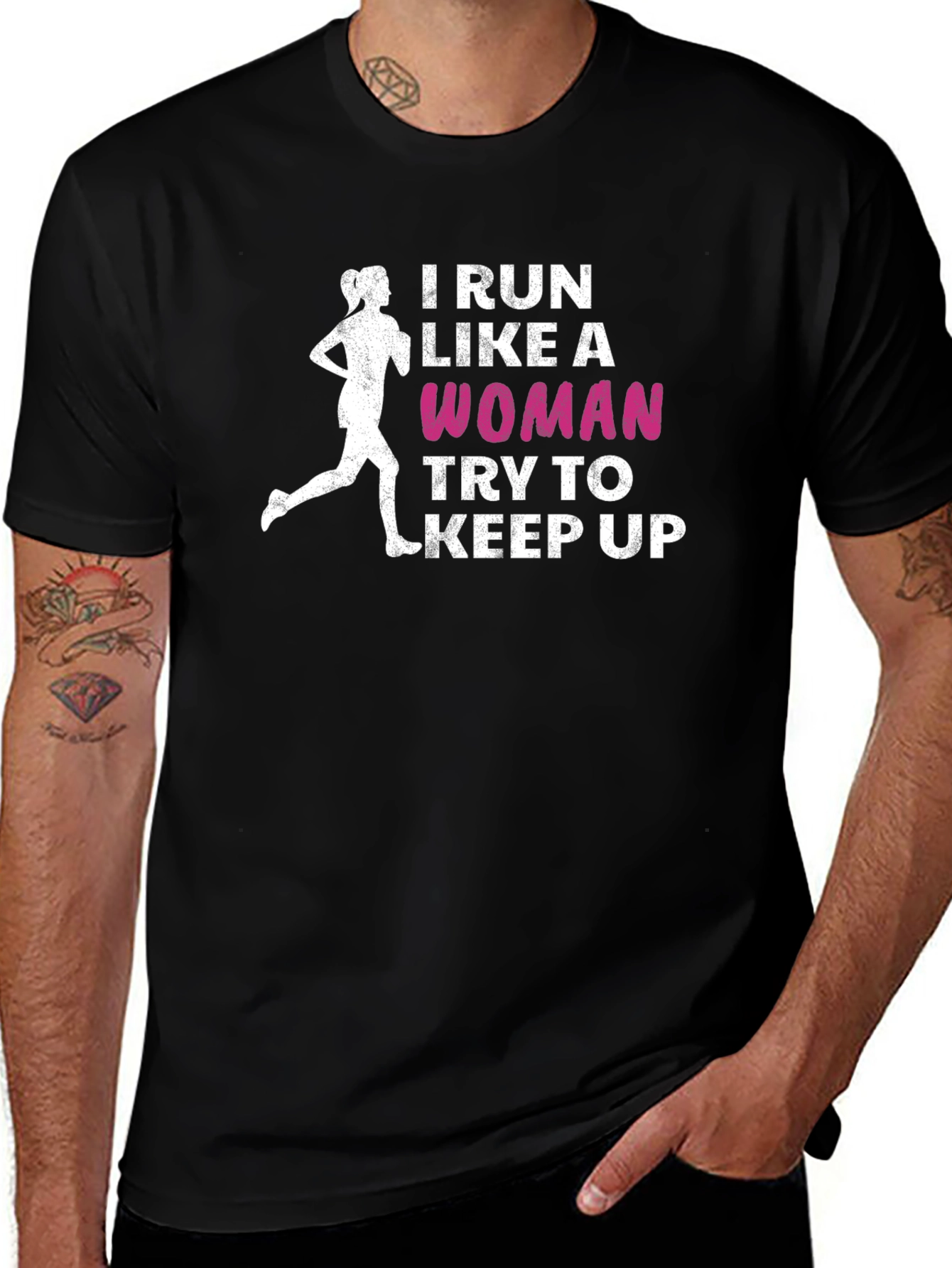 I Run Like A Woman T-Shirt - Funny Running Tee
