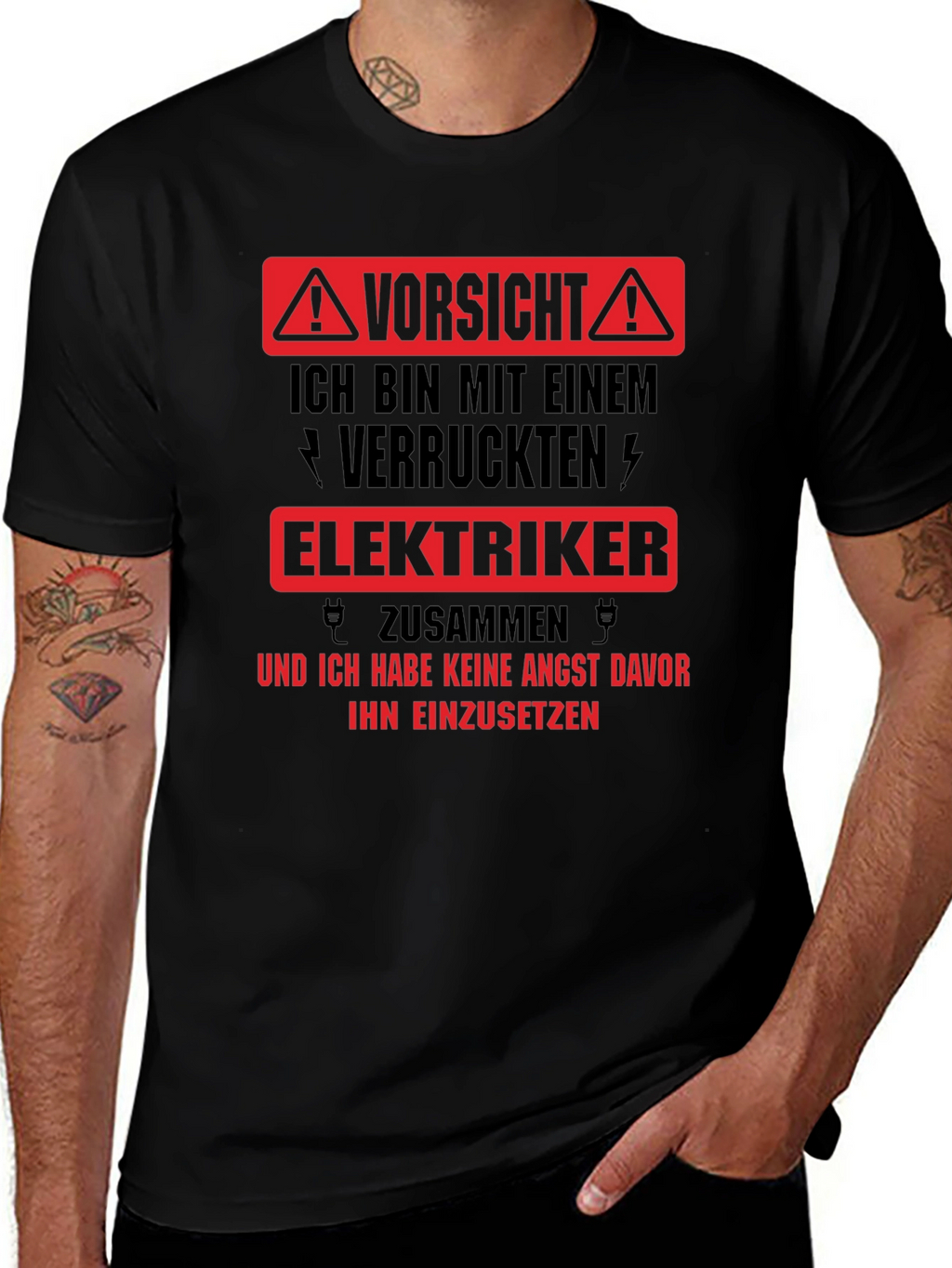Warning Crazy Electrician T-Shirt